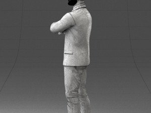 man in black suit 1121-18 Modelo 3D