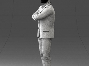 man in black suit 1121-18 Modelo 3D