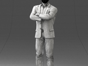 man in black suit 1121-18 Modelo 3D