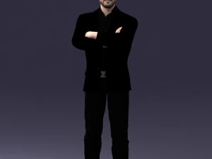 man in black suit 1121-18 3d print ready 3D Print Model
