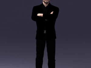 man in black suit 1121-18 3d print ready 3D Print Model