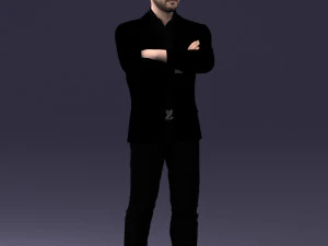 man in black suit 1121-18 3d print ready 3D Print Model