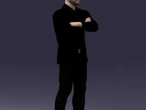 man in black suit 1121-18 3d print ready 3D Print Model