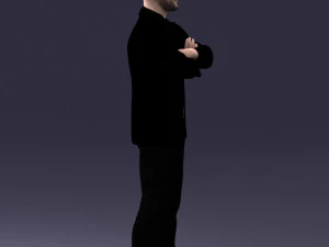 man in black suit 1121-18 3d print ready 3D Print Model