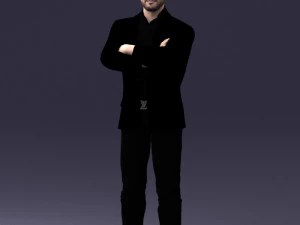 man in black suit 1121-18 3d print ready 3D Print Model