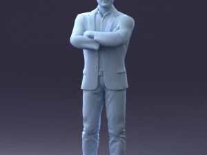 man in black suit 1121-18 3d print ready 3D Print Model