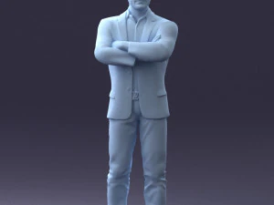 man in black suit 1121-18 3d print ready 3D Print Model