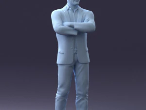 man in black suit 1121-18 3d print ready 3D Print Model
