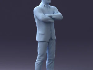 man in black suit 1121-18 3d print ready 3D Print Model