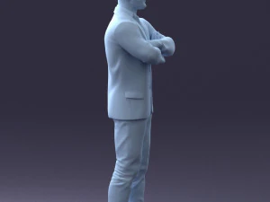 man in black suit 1121-18 3d print ready 3D Print Model