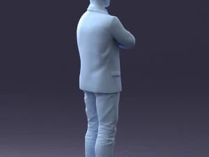 man in black suit 1121-18 3d print ready 3D Print Model