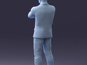 man in black suit 1121-18 3d print ready 3D Print Model