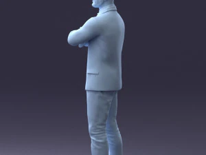 man in black suit 1121-18 3d print ready 3D Print Model