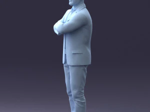 man in black suit 1121-18 3d print ready 3D Print Model