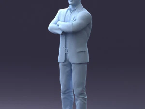 man in black suit 1121-18 3d print ready 3D Print Model