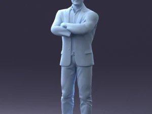 man in black suit 1121-18 3d print ready 3D Print Model