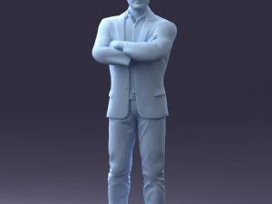 man in black suit 1121-18 3d print ready 3D Print Model