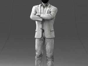 man in black suit 1121-18 3d print ready 3D Print Model