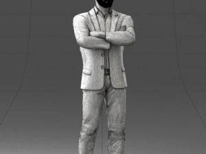 man in black suit 1121-18 3d print ready 3D Print Model