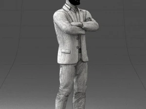 man in black suit 1121-18 3d print ready 3D Print Model