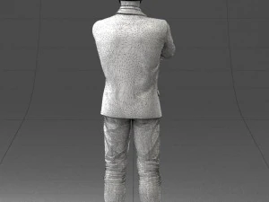 man in black suit 1121-18 3d print ready 3D Print Model