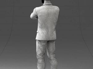 man in black suit 1121-18 3d print ready 3D Print Model