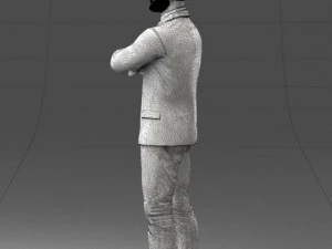 man in black suit 1121-18 3d print ready 3D Print Model