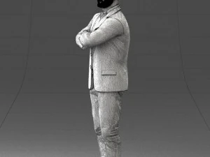 man in black suit 1121-18 3d print ready 3D Print Model