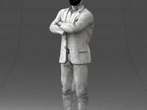 man in black suit 1121-18 3d print ready 3D Print Model