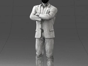 man in black suit 1121-18 3d print ready 3D Print Model