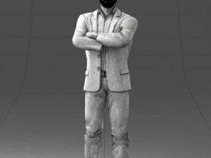 man in black suit 1121-18 3d print ready 3D Print Model