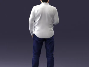 man in white shirt 1121-19 3D Model