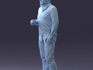 man in white shirt 1121-19 3D Model