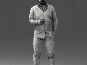 man in white shirt 1121-19 3D Model