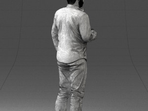 man in white shirt 1121-19 3Dモデル