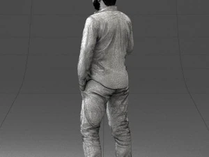 man in white shirt 1121-19 3D Model