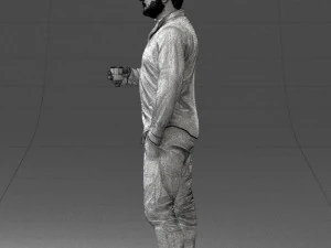 man in white shirt 1121-19 3D Model