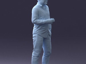 man in white shirt 1121-19 3d print ready 3Dプリントモデル