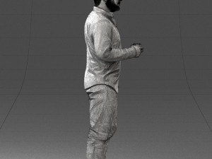 man in white shirt 1121-19 3d print ready 3Dプリントモデル