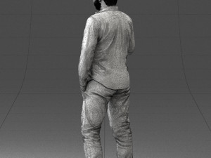 man in white shirt 1121-19 3d print ready 3Dプリントモデル