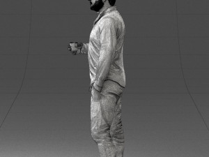 man in white shirt 1121-19 3d print ready 3Dプリントモデル