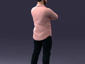 man in pink t-shirt 1121-20 3D Model