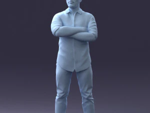 man in pink t-shirt 1121-20 3D Model
