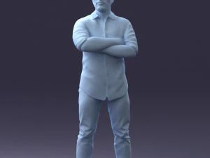 man in pink t-shirt 1121-20 3D Model