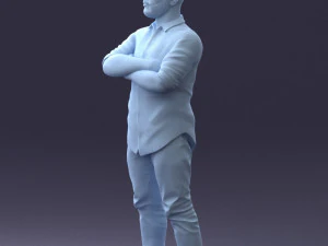 man in pink t-shirt 1121-20 3D Model