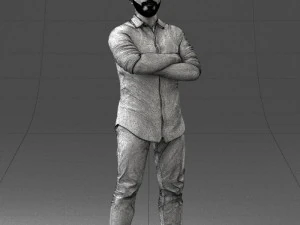 man in pink t-shirt 1121-20 3D Model