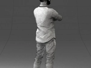man in pink t-shirt 1121-20 3D Model