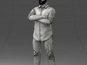 man in pink t-shirt 1121-20 3D Model