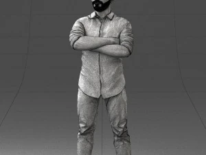 man in pink t-shirt 1121-20 3D Model