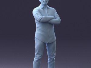 man in pink t-shirt 1121-20 3d print ready Modèles 3D en vedette